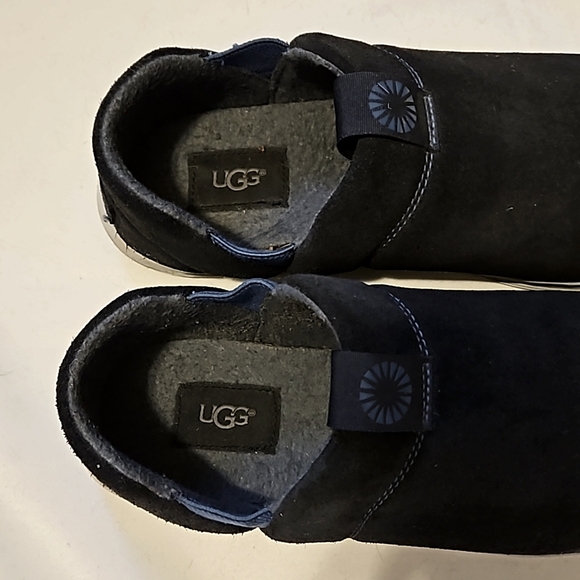 UGG Mens Hanz Blue Suede Slippers Size 10 - Picture 7 of 13
